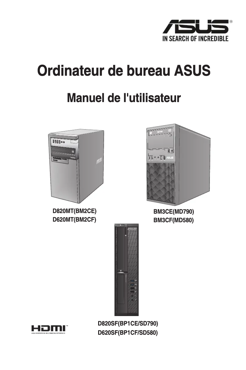 Página 1 del manual Manual de usuario Asus D620MT