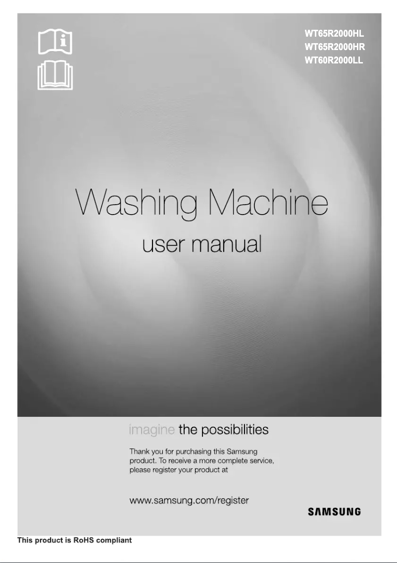 Page 1 de la notice Manuel utilisateur Samsung WT60R2000LL