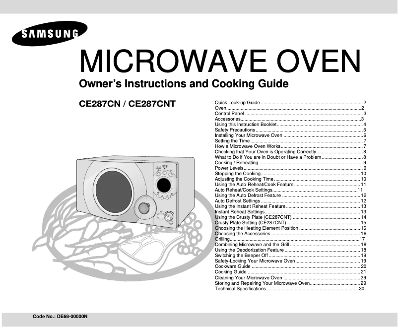 Página 1 del manual Manual de usuario Samsung CE287CN