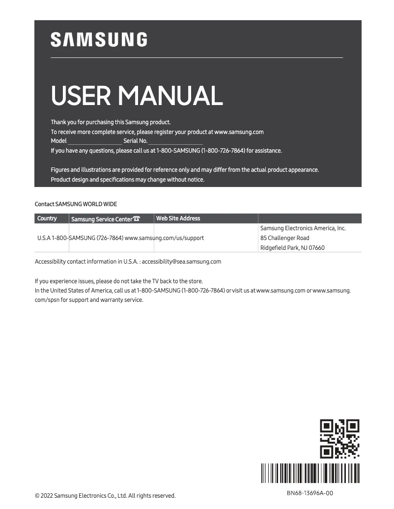 Página 1 del manual Manual de instrucciones Samsung QN65QN85B