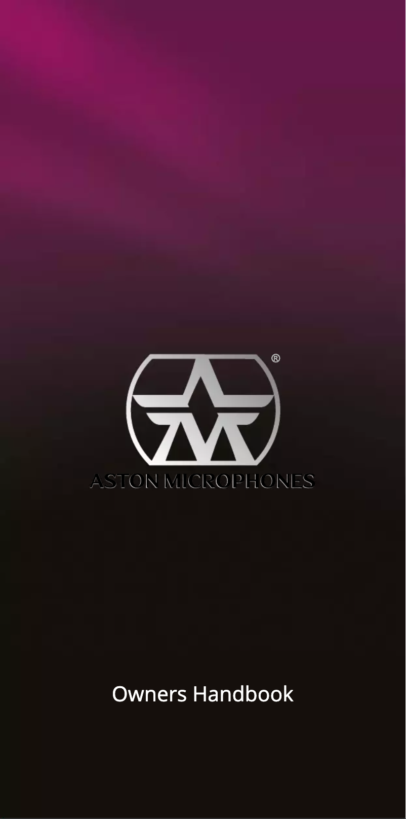 Page 1 de la notice Manuel utilisateur Aston Microphones Starlight