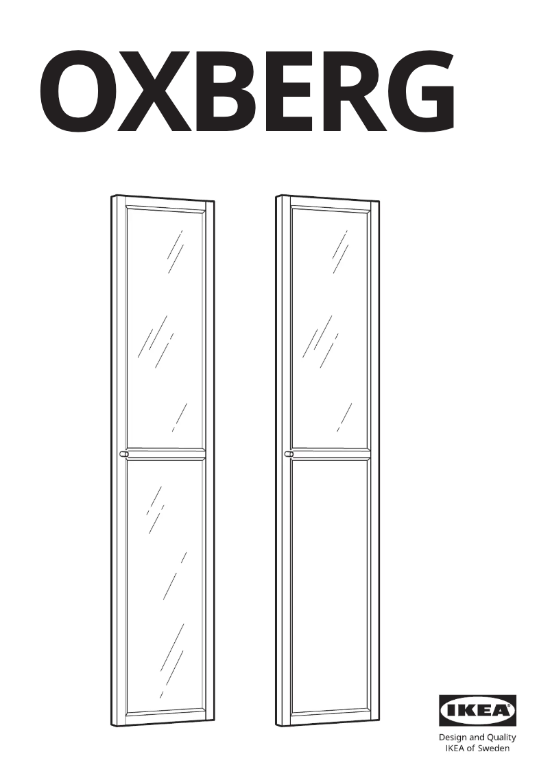 Page 1 de la notice Manuel utilisateur Ikea OXBERG 004.773.75