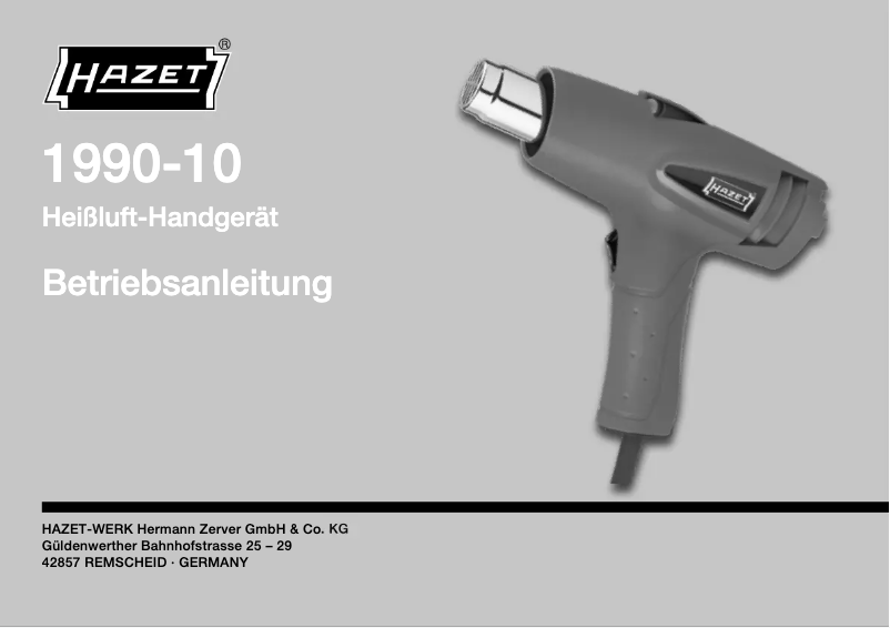 Page 1 de la notice Manuel utilisateur Hazet 199-4