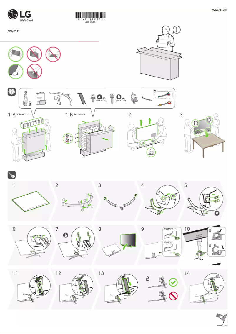 Page 1 de la notice Manuel utilisateur LG NANO91