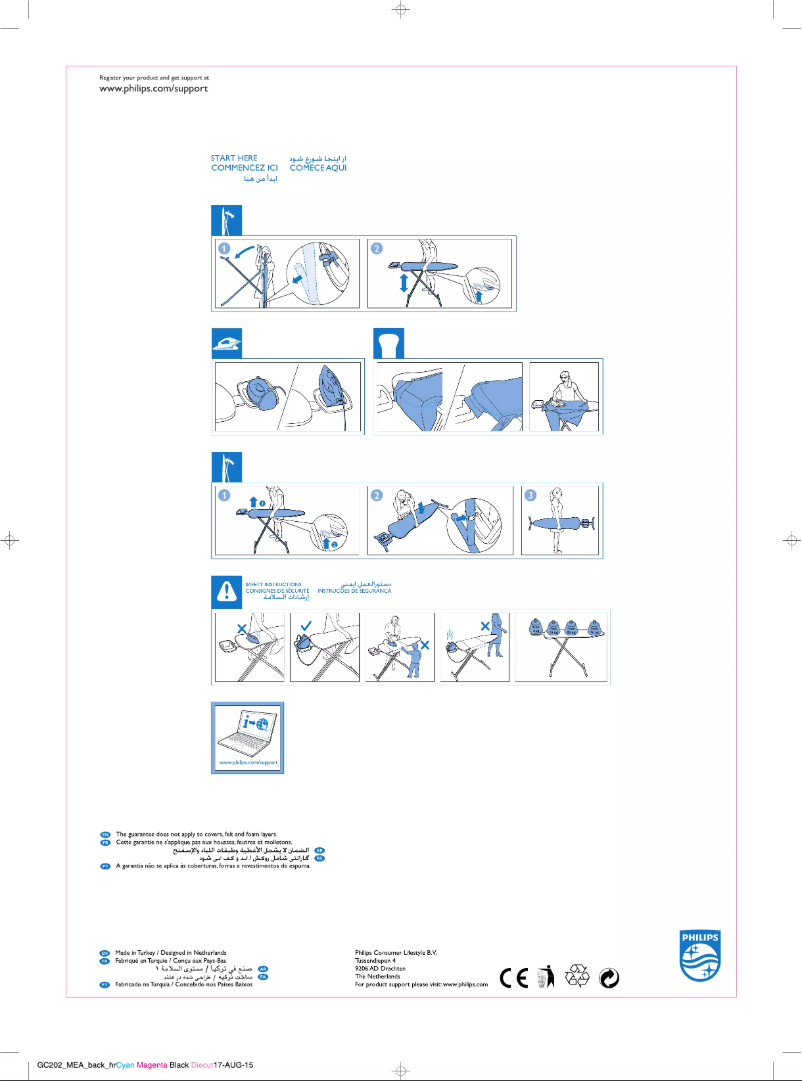 Page 1 of the manual Quick Start Guide Philips Easy6 Express GC202