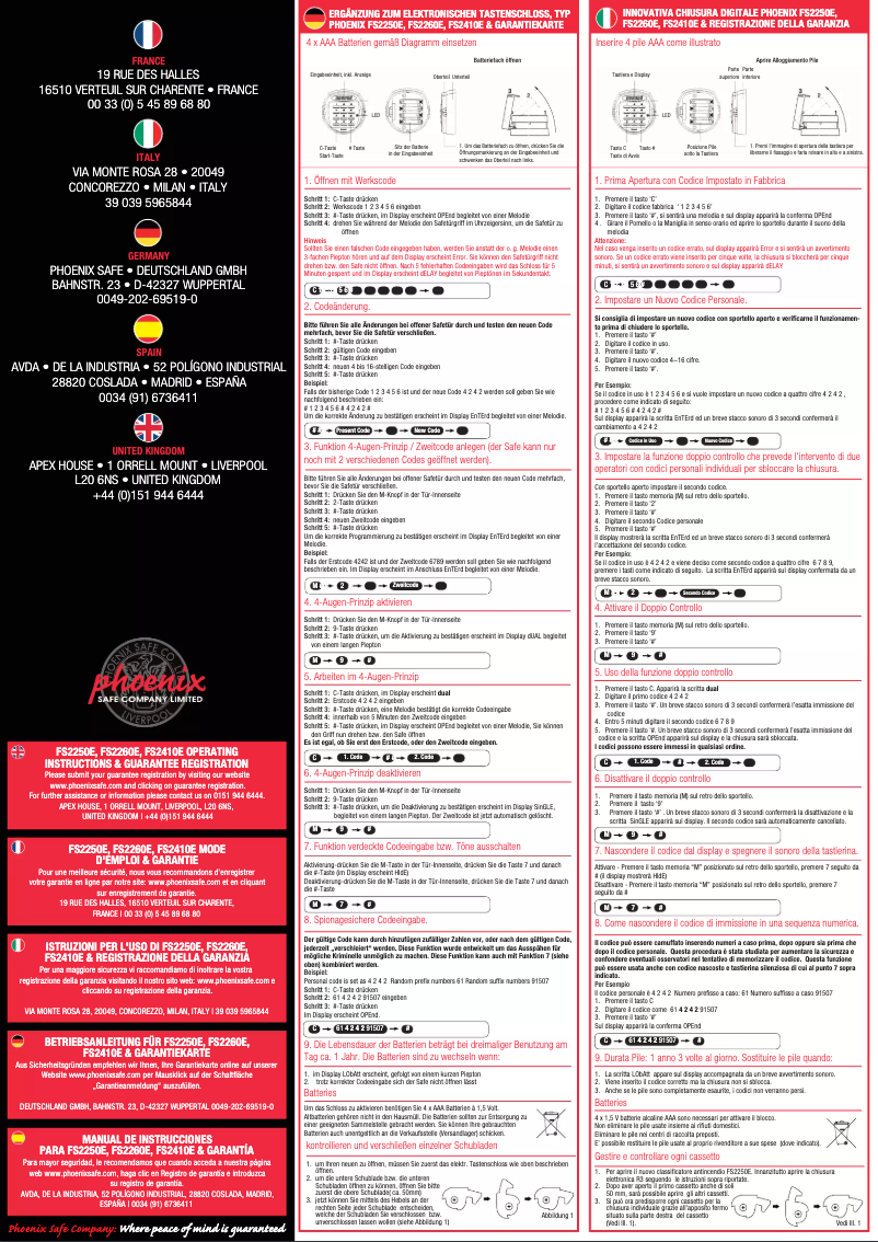 Page 1 de la notice Manuel utilisateur Phoenix Fire File FS2252E