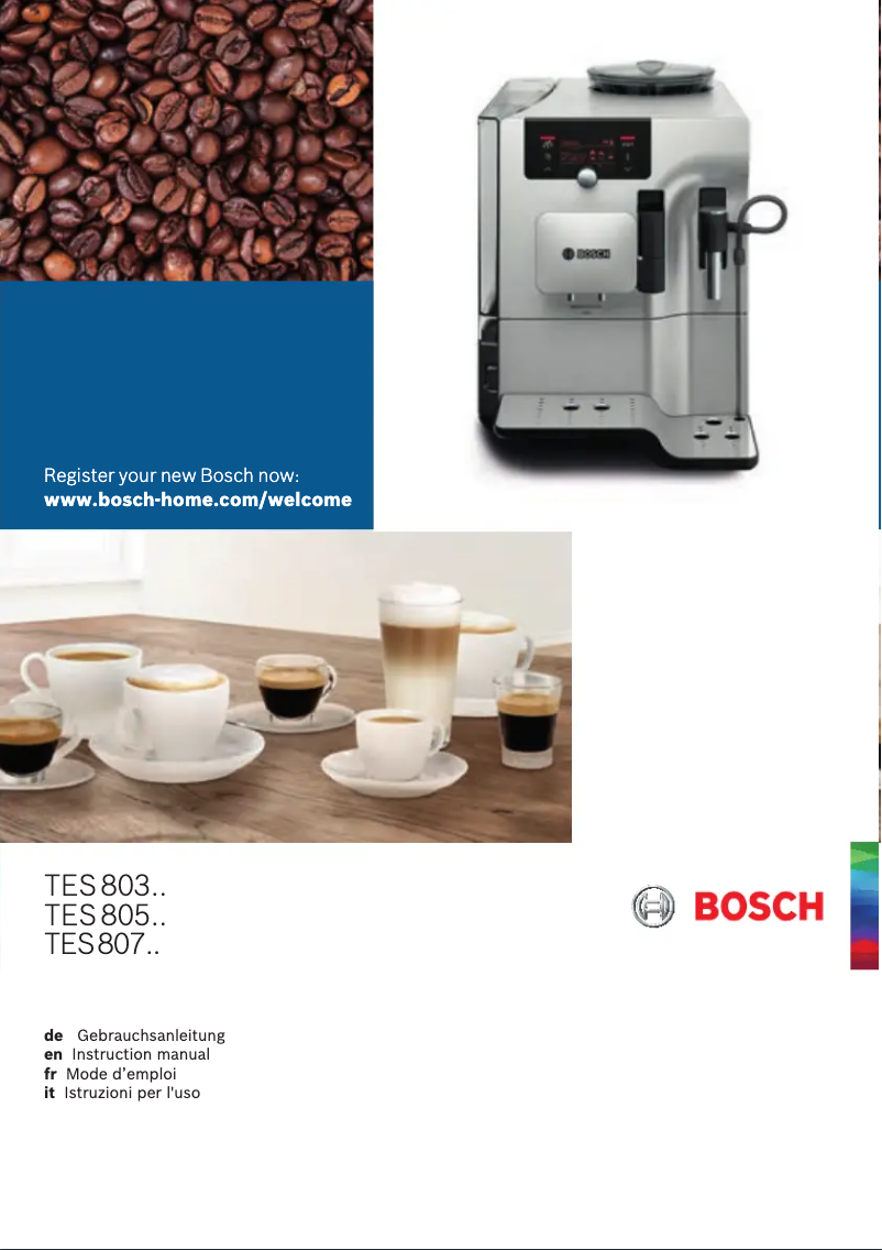 Page 1 of the manual User Manual Bosch VeroSelection 300 TES80359