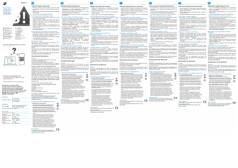 Page 1 de la notice Manuel utilisateur Sennheiser SC 660 ANC USB