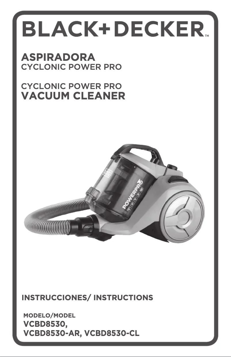 Page 1 de la notice Manuel utilisateur Black & Decker VCBD8530