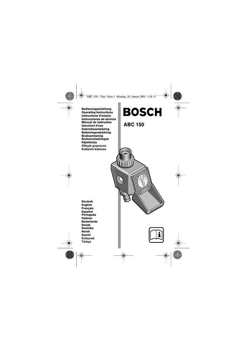 Page 1 de la notice Manuel utilisateur Bosch ABC 150