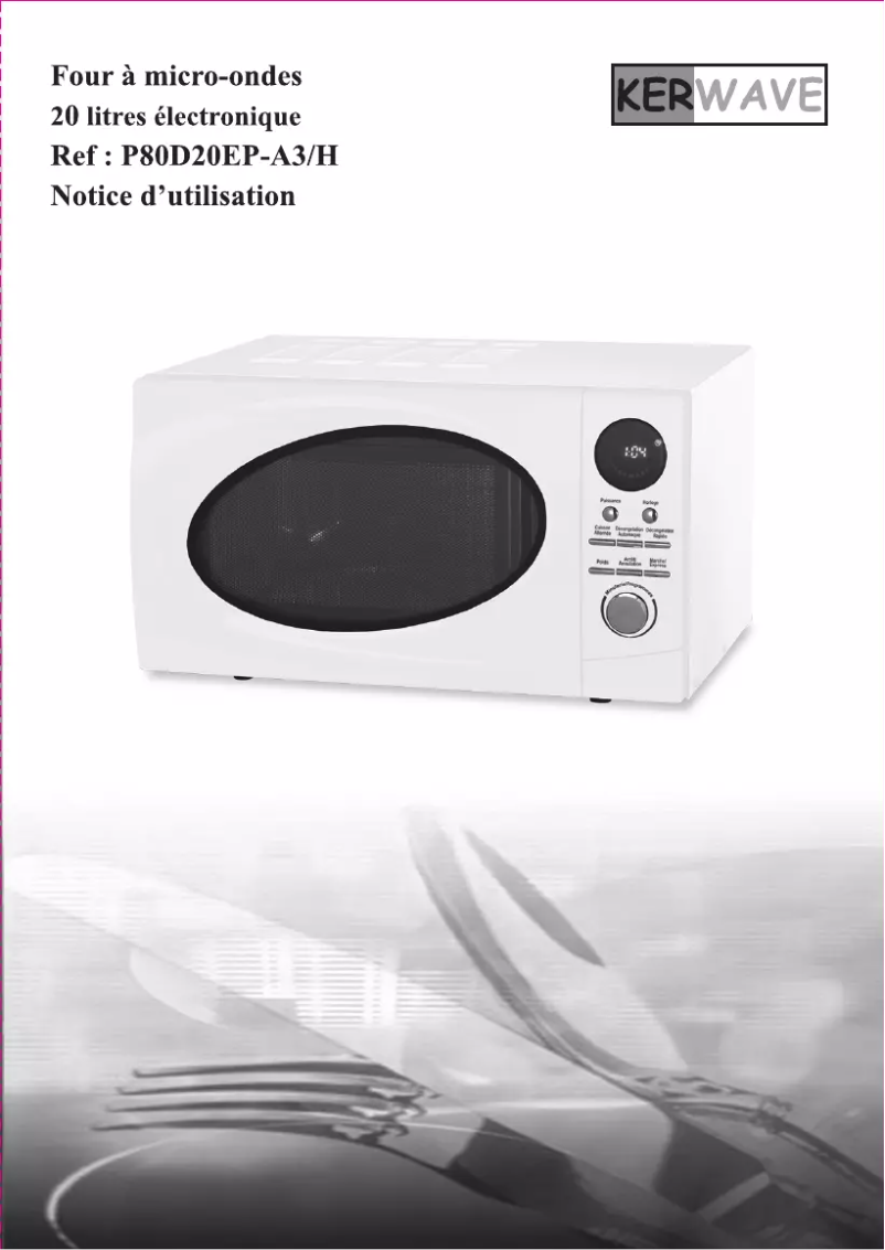 Página 1 del manual Manual de usuario Kerwave P80D20EP-A3/H