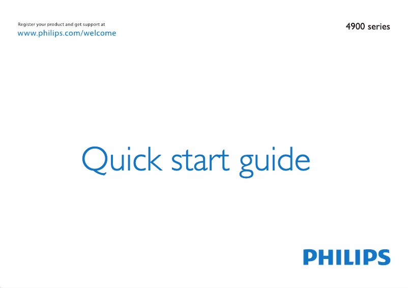 Page n°1 - Guide de démarrage rapide Philips 46PFL4908H