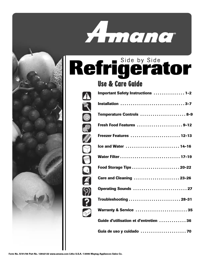 Page 1 de la notice Manuel utilisateur Whirlpool ASD2325KEB
