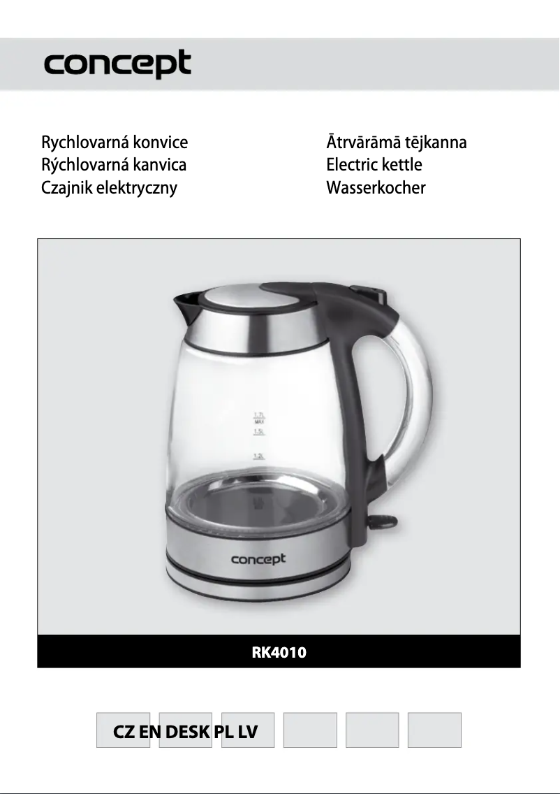 Page 1 de la notice Manuel utilisateur Concept RK-4010