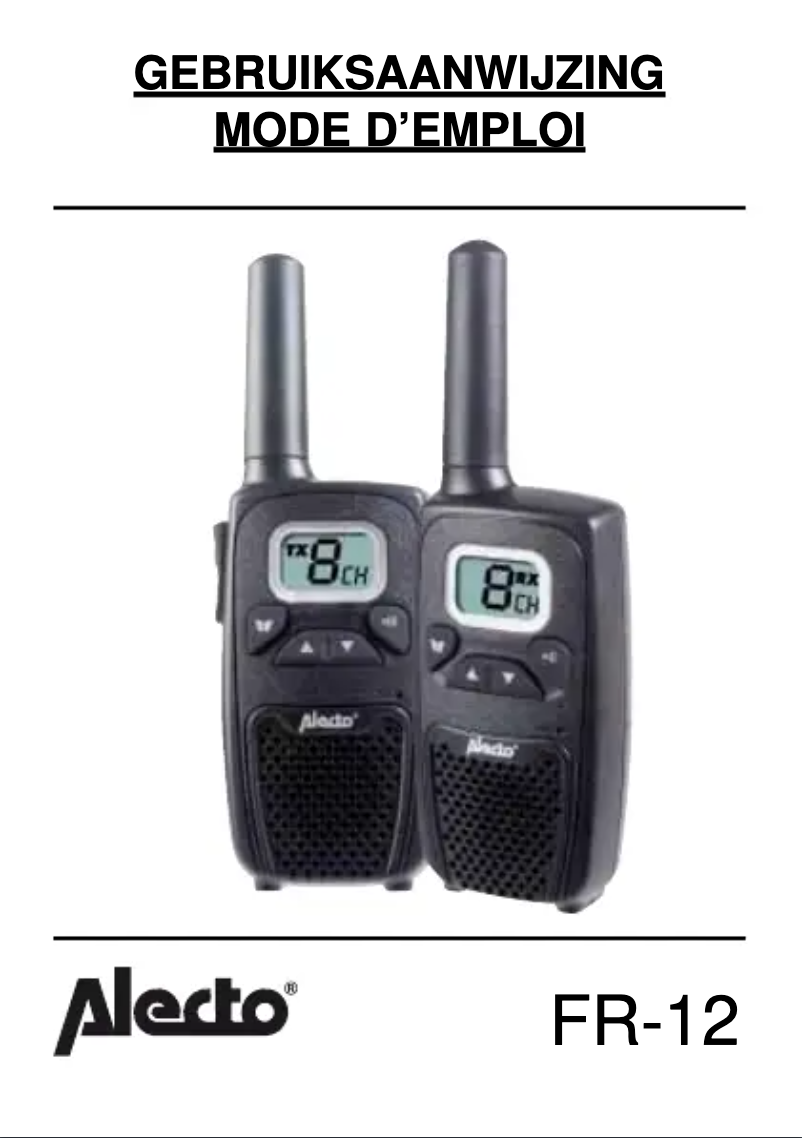 Page 1 of the manual User Manual Alecto FR-12