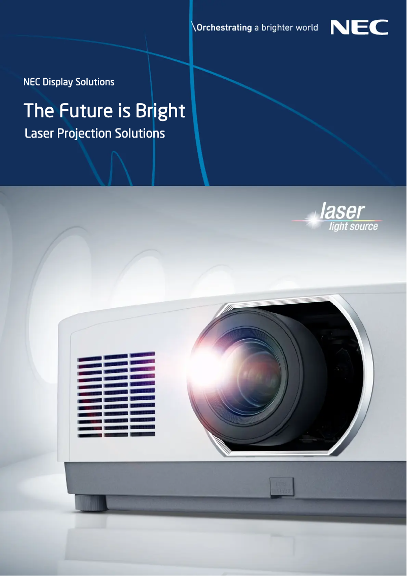 Page 1 de la notice Brochure NEC PX803UL