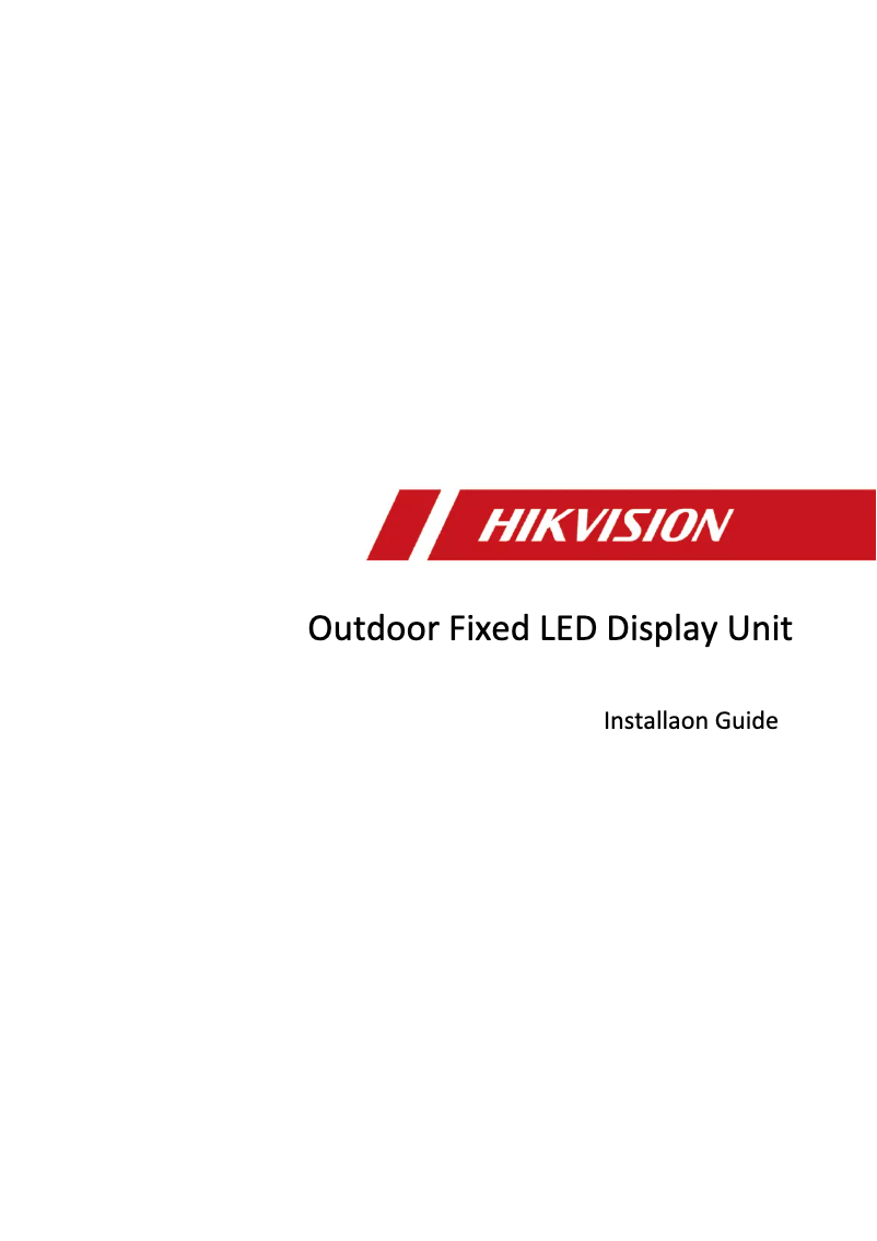 Page 1 de la notice Manuel utilisateur Hikvision DS-D4239FO-CLFS