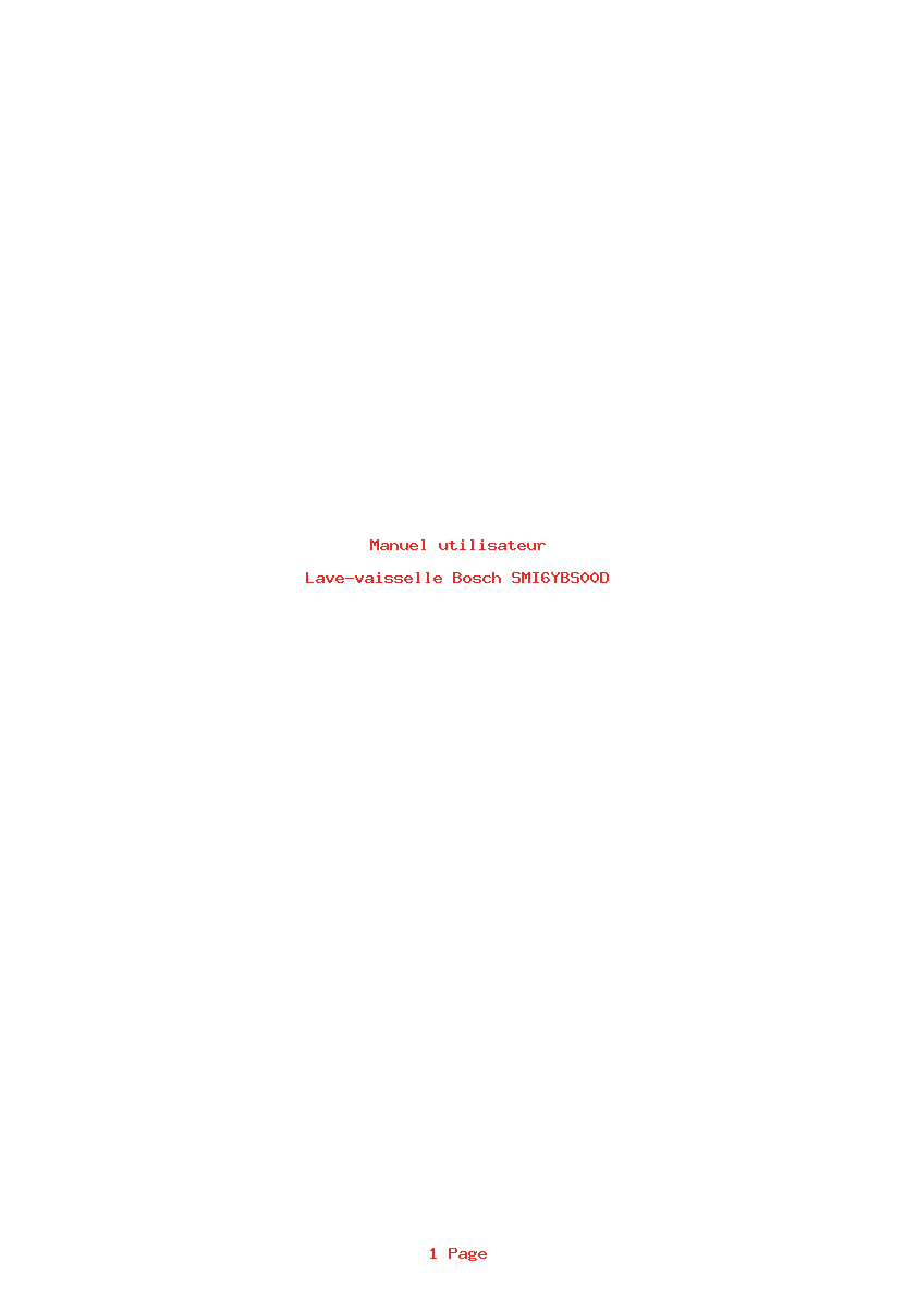 Image de la première page du manuel de l'appareil SMI6YBS00D