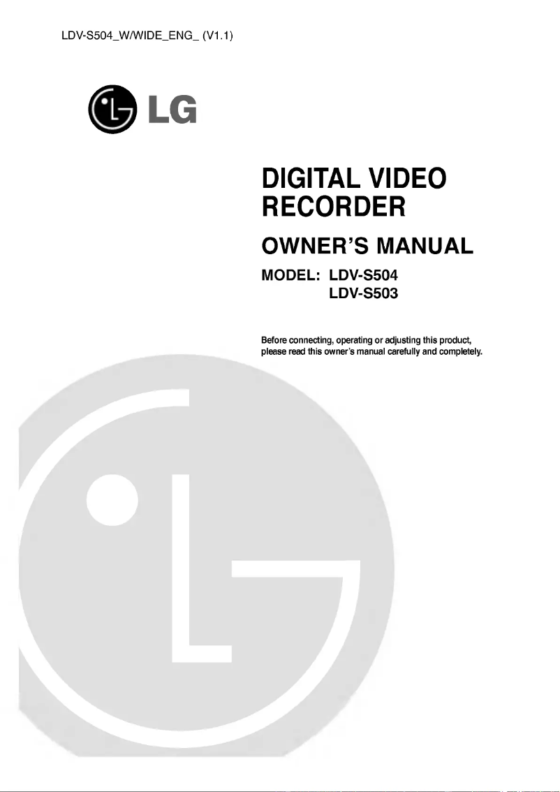 Page 1 de la notice Manuel utilisateur LG LDV-S504