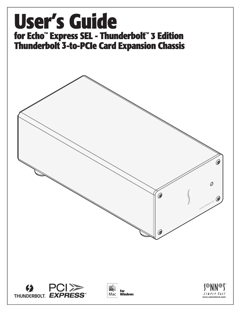 Page 1 de la notice Manuel utilisateur Sonnet Echo Express SEL