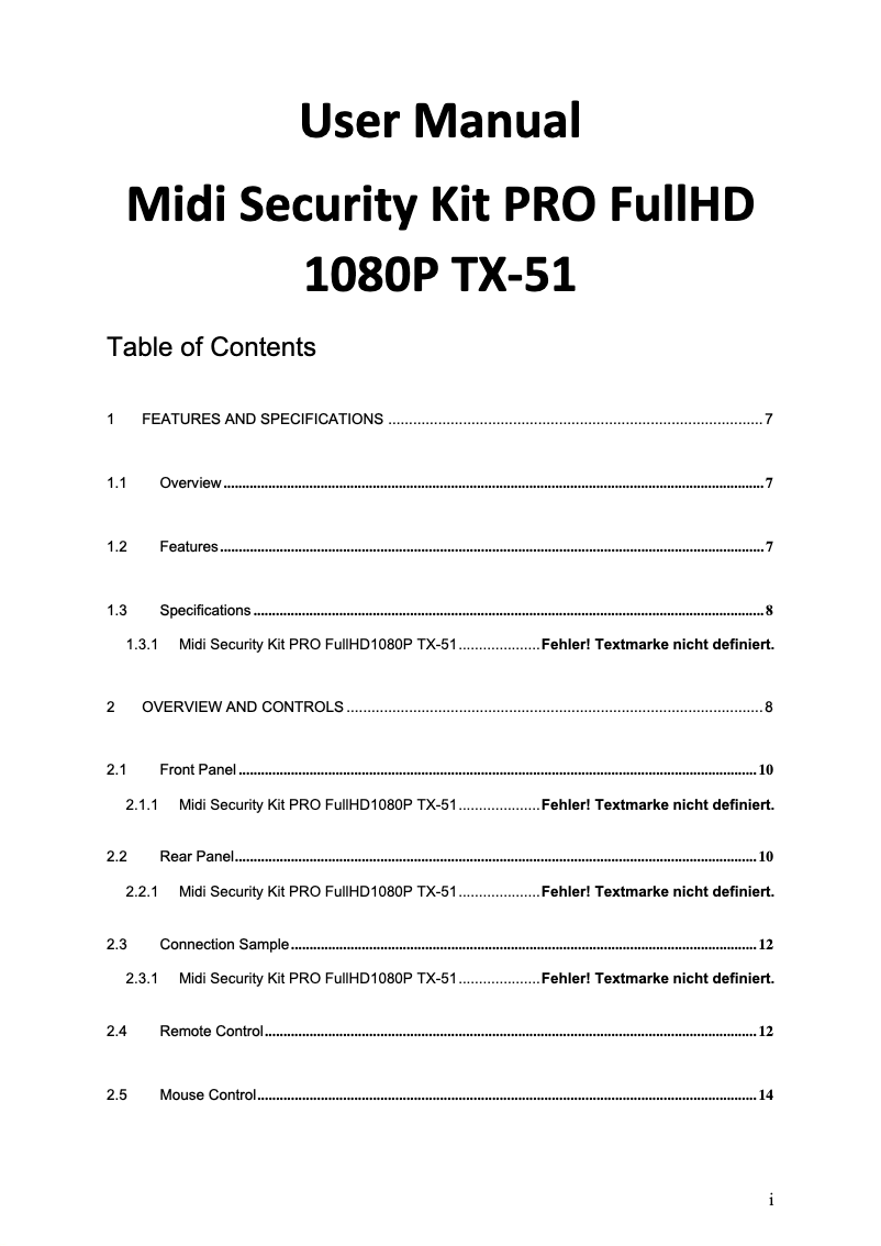 Page 1 de la notice Manuel utilisateur Technaxx TX-51