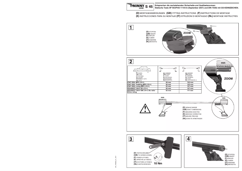 Page 1 of the manual User Manual Twinny Load S 45