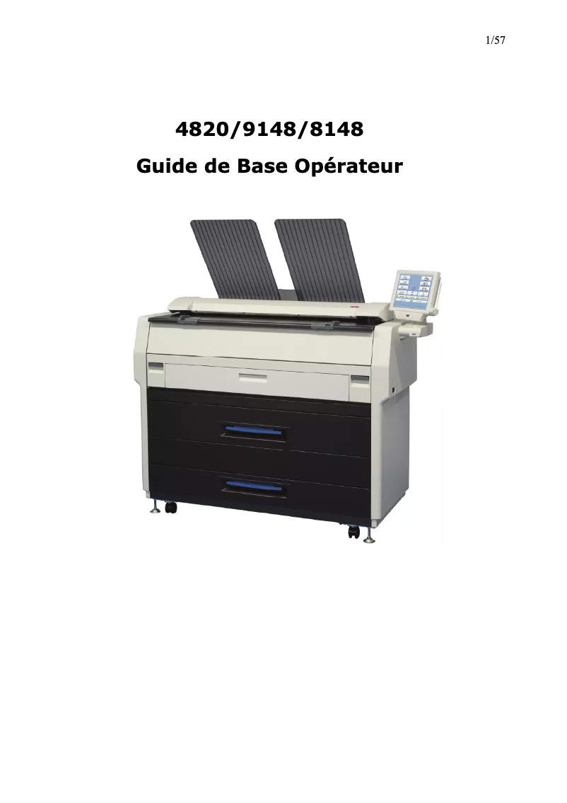 Page 1 de la notice Manuel utilisateur Kyocera TASKalfa 4820w