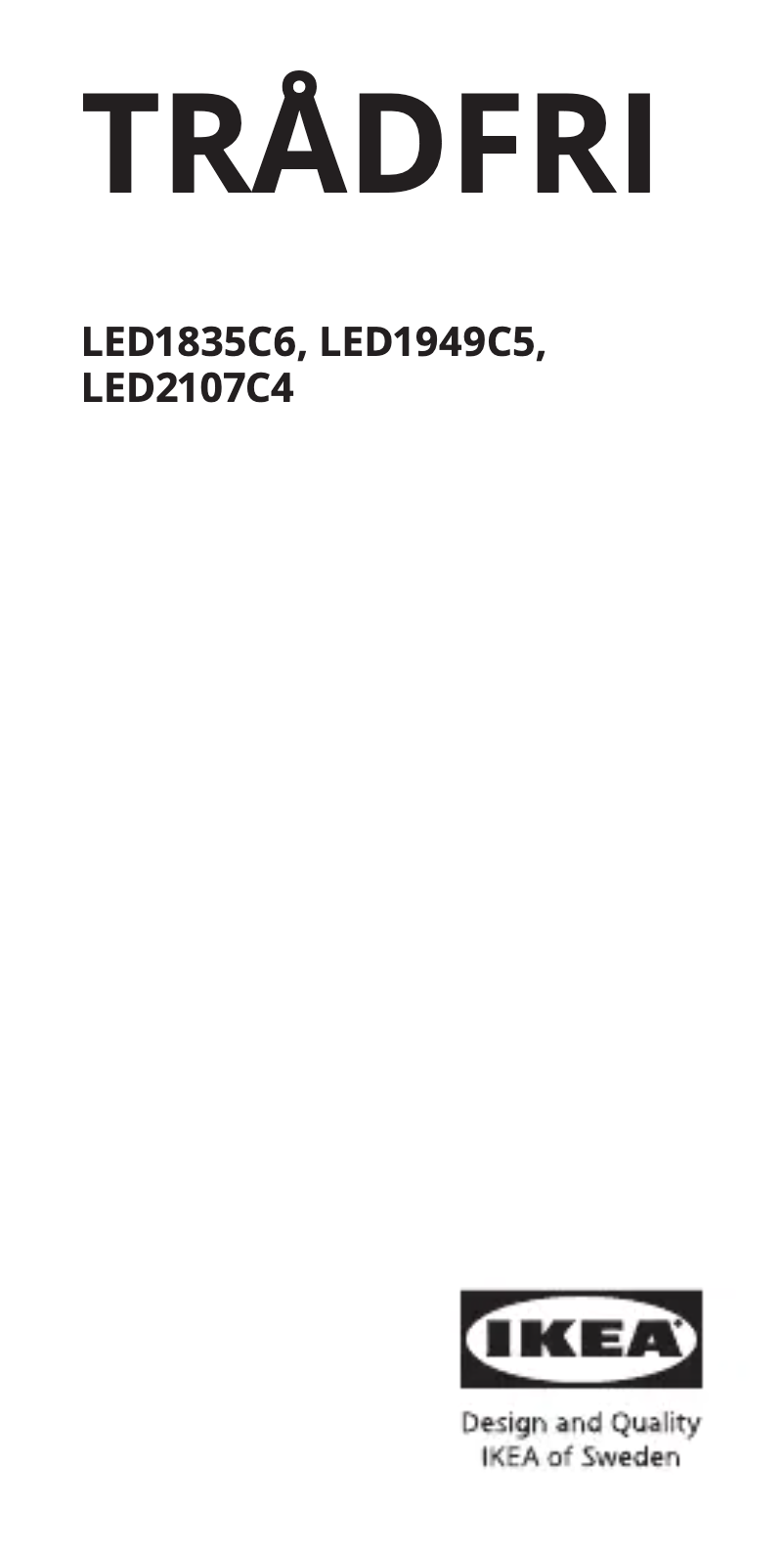 Page 1 de la notice Manuel utilisateur Ikea TRÅDFRI 205.455.14