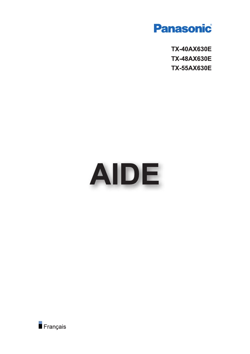 Page 1 de la notice Manuel utilisateur Panasonic Viera TX-40AX630E