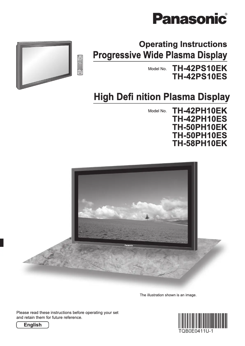 Page 1 of the manual User Manual Panasonic TH-42PS10ES