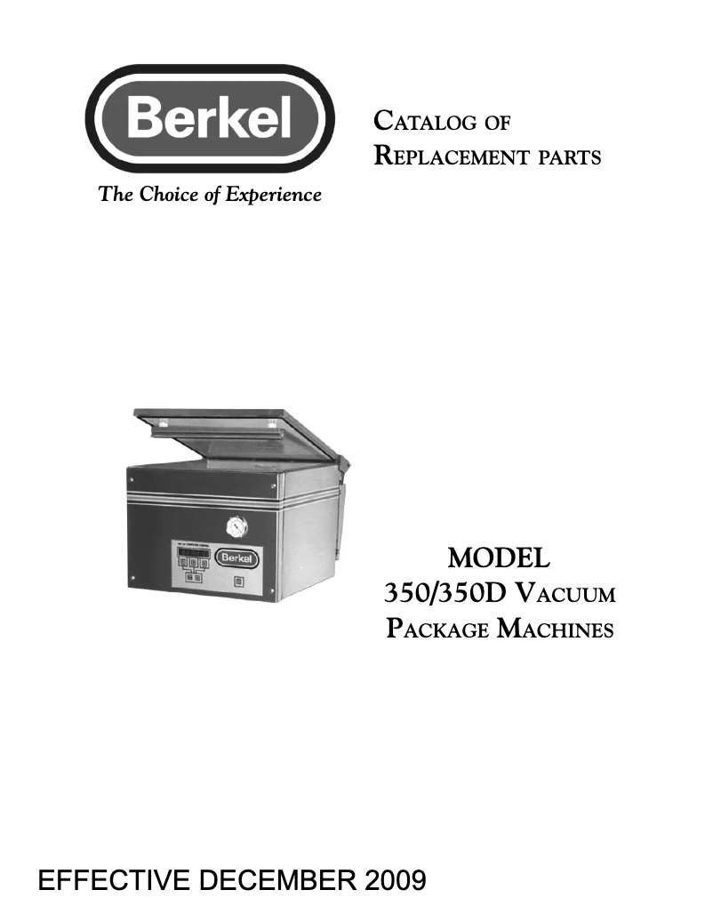 Página 1 del manual Catálogo Berkel 350D