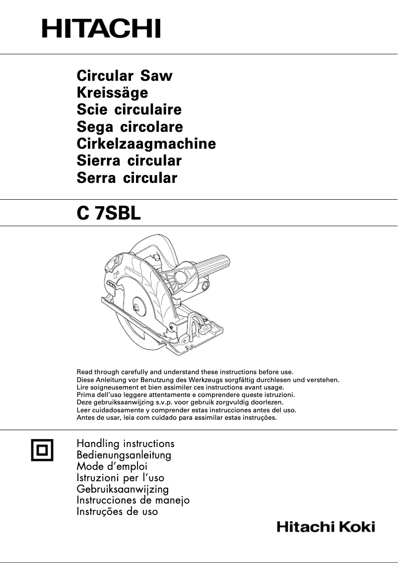 Page 1 of the manual User Manual Hitachi C 7SBL