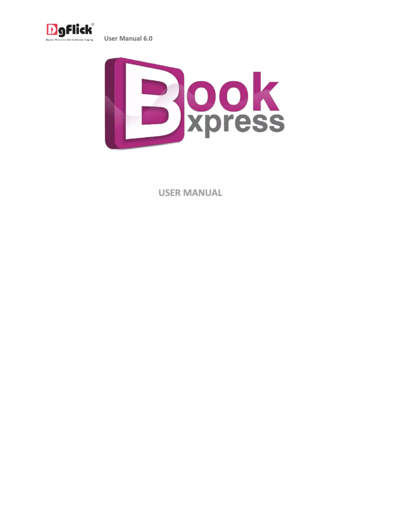 Page 1 of the manual User Manual DgFlick Book Xpress