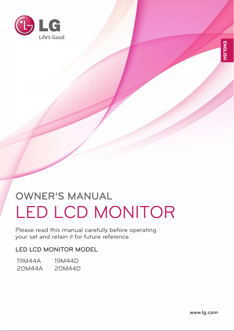 Page 1 de la notice Manuel utilisateur LG 20M44D
