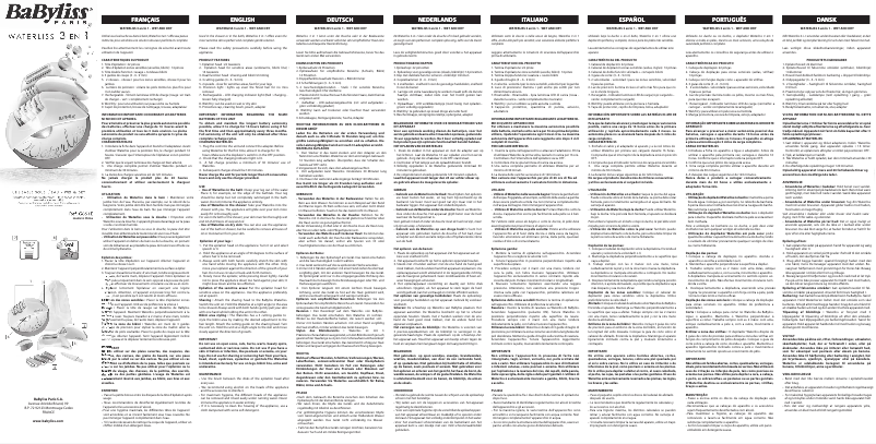 Page 1 de la notice Manuel utilisateur BaByliss G851E