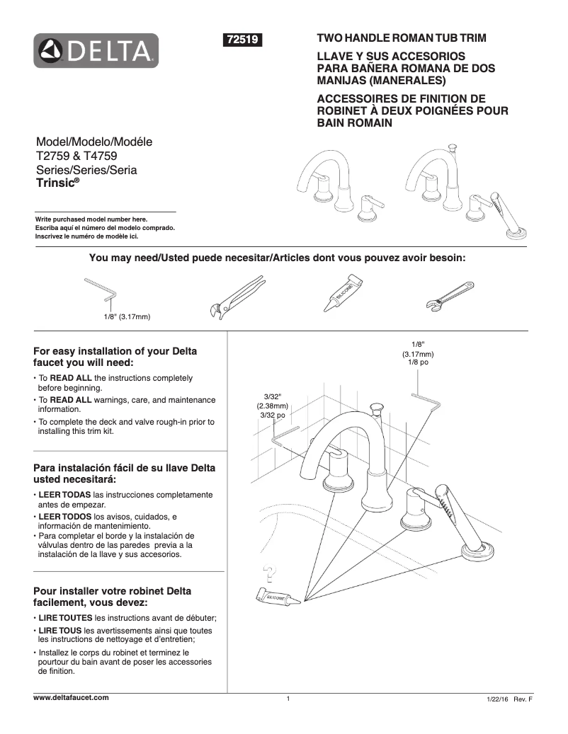 Página 1 del manual Manual de usuario Delta T4759