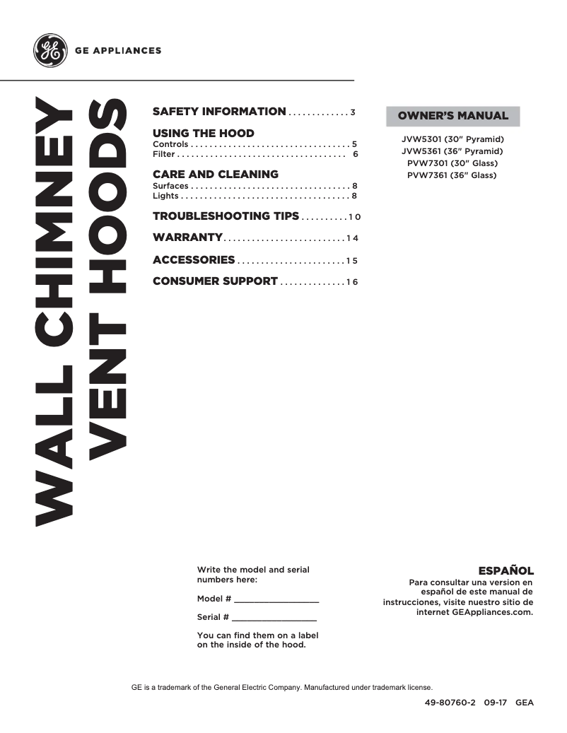 Page n°1 - Mode d'emploi GE PVW7361SJSS