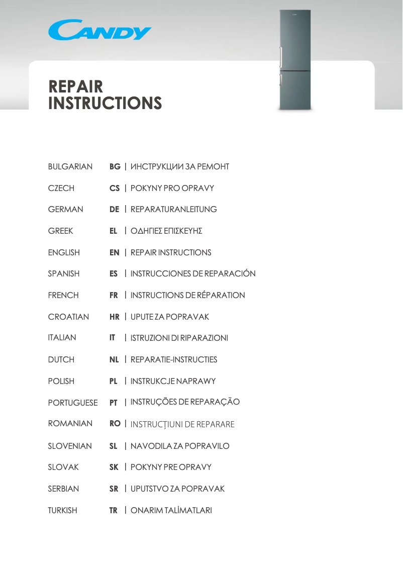 Página 1 del manual Manual de usuario Candy CCT3L517FWSK