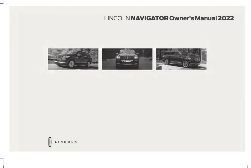 Page 1 de la notice Manuel utilisateur Lincoln Navigator (2022)