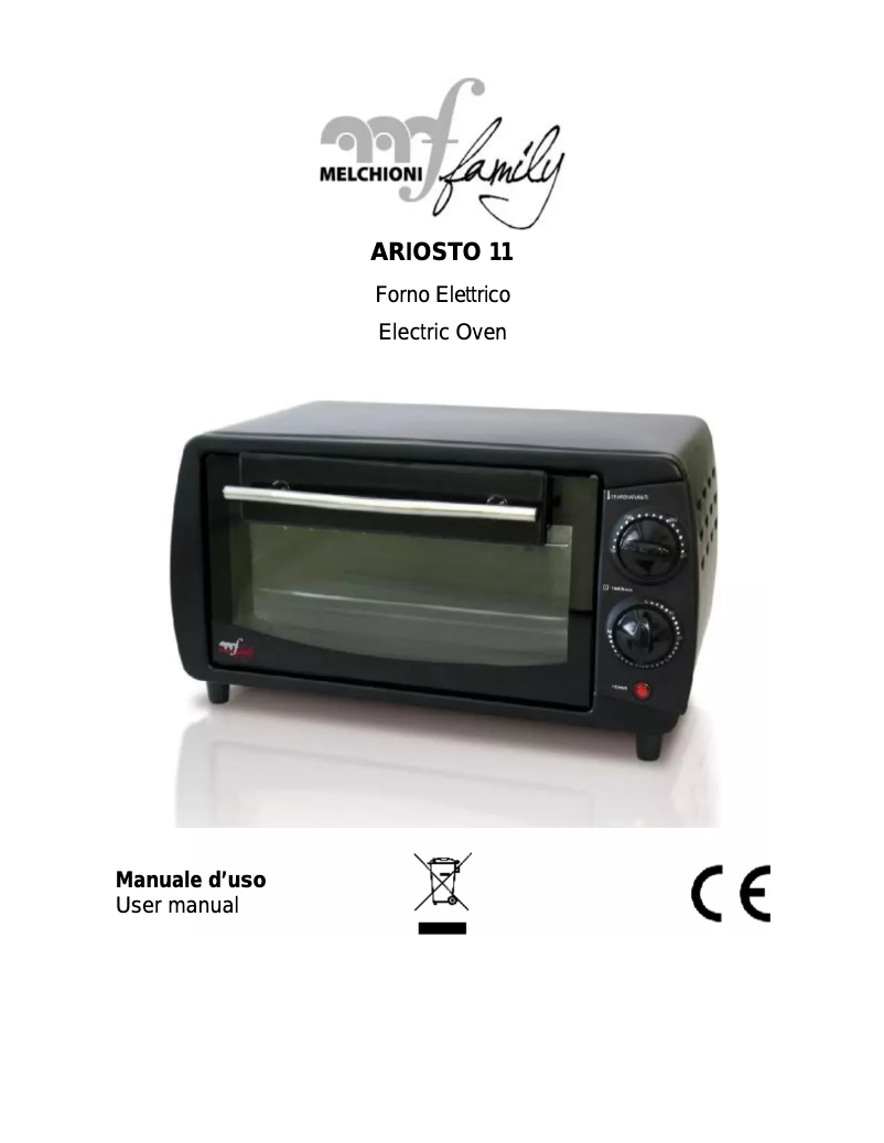 Página 1 del manual Manual de usuario Melchioni ARIOSTO 11