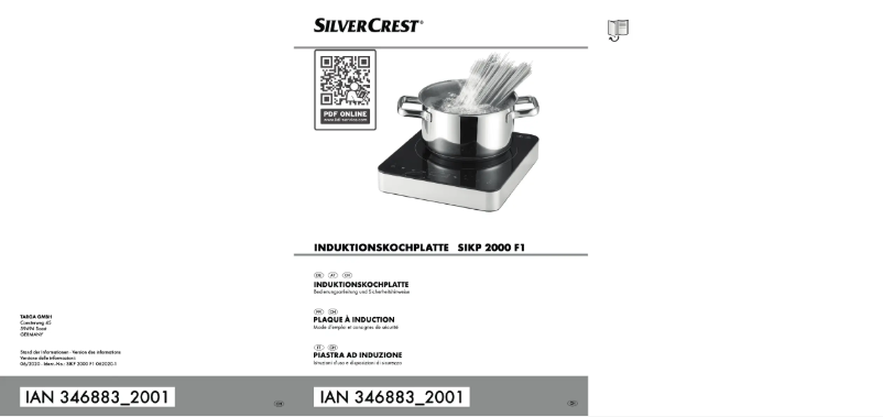 Page 1 de la notice Manuel utilisateur SilverCrest SIKP 2000 F1