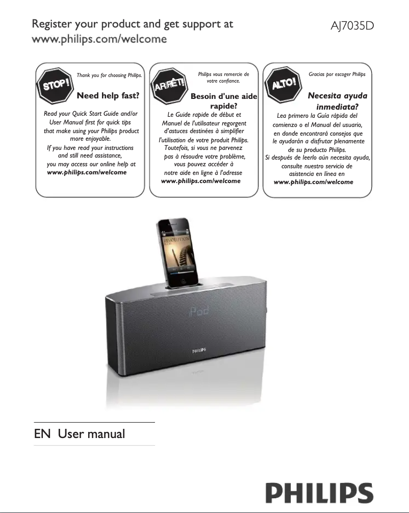 Página 1 del manual Manual de usuario Philips AJ7035D