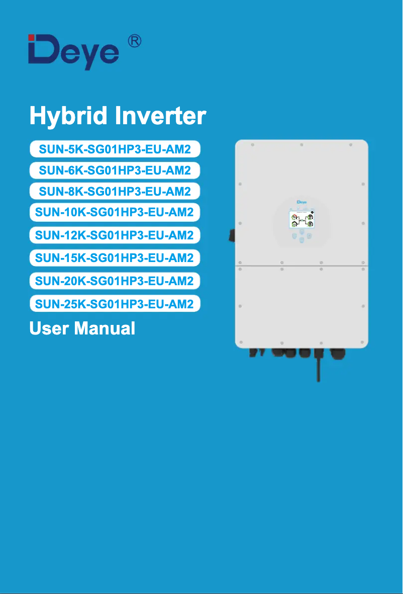 Page 1 de la notice Manuel utilisateur Deye SUN-5K-SG01HP3-EU-AM2