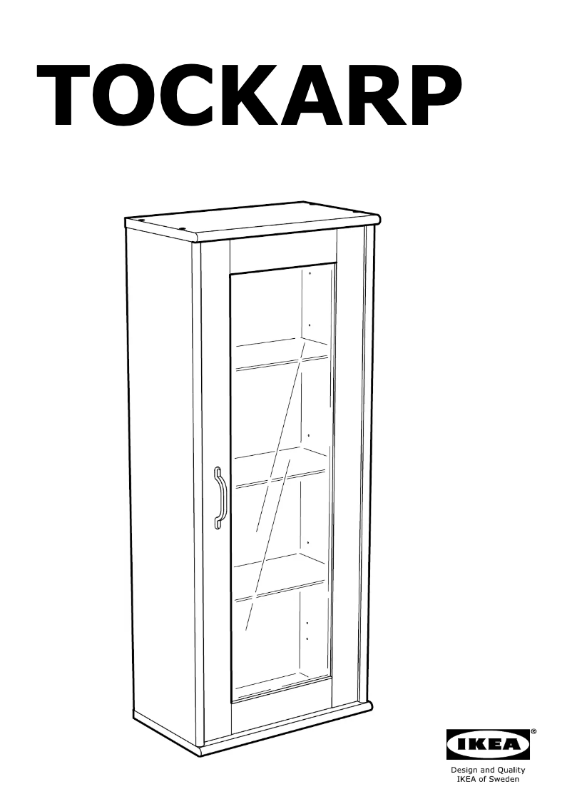 Page 1 de la notice Manuel utilisateur Ikea TOCKARP (38X22X92)