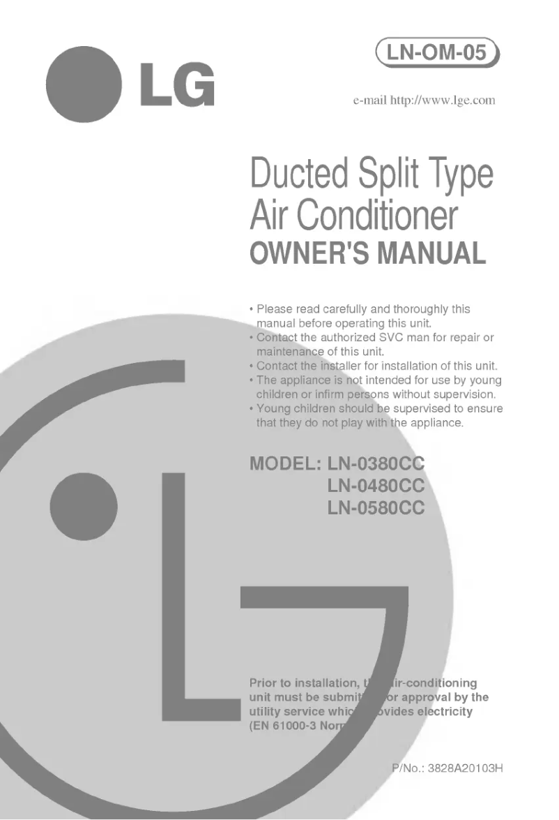 Page 1 de la notice Manuel utilisateur LG LNN0580CC