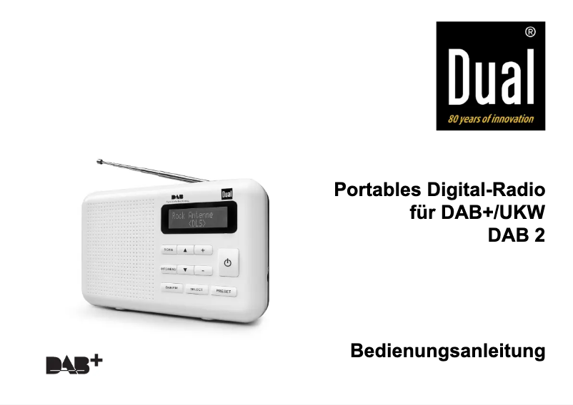 Page 1 of the manual User Manual Dual DAB 2