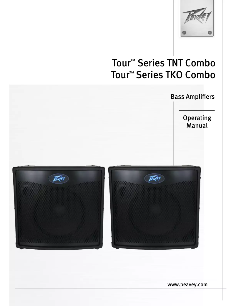 Page 1 de la notice Manuel utilisateur Peavey Tour Series TKO Combo