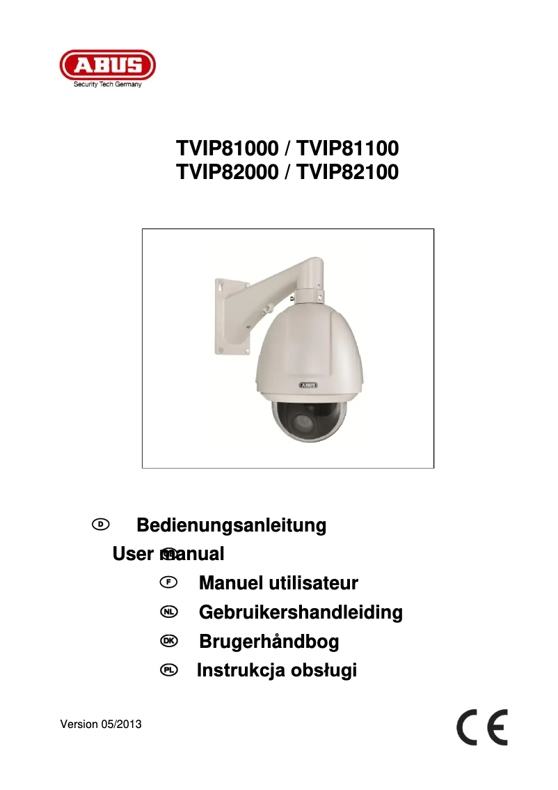 Page 1 de la notice Manuel utilisateur Abus TVIP81100