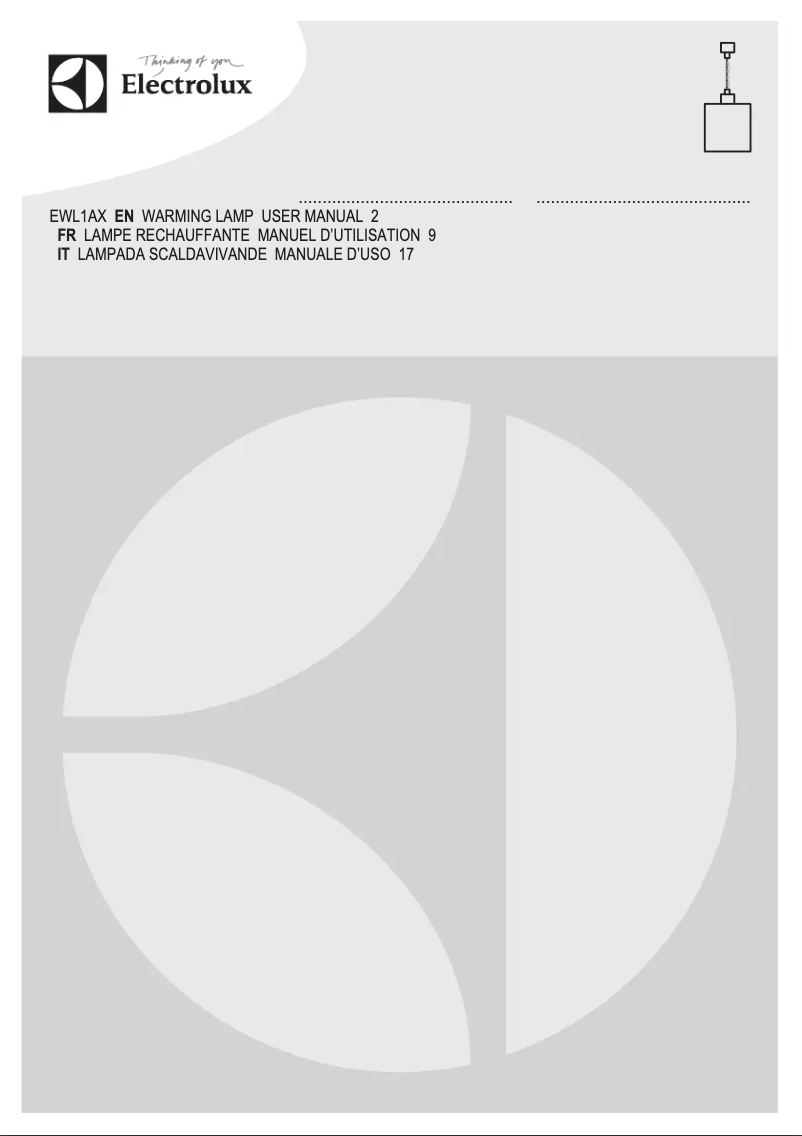 Page 1 de la notice Manuel utilisateur Electrolux EWL1AX