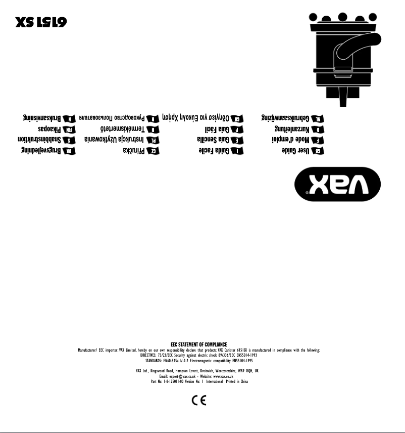 Página 1 del manual Manual de usuario Vax 4100E